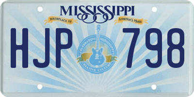 MS license plate HJP798
