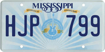 MS license plate HJP799