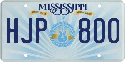 MS license plate HJP800