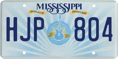 MS license plate HJP804