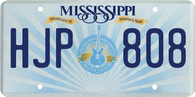 MS license plate HJP808
