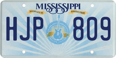 MS license plate HJP809