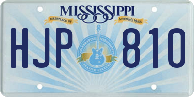 MS license plate HJP810