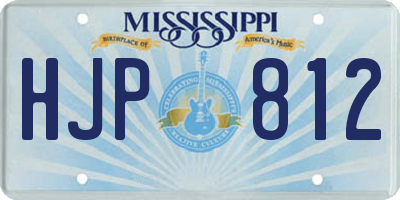 MS license plate HJP812