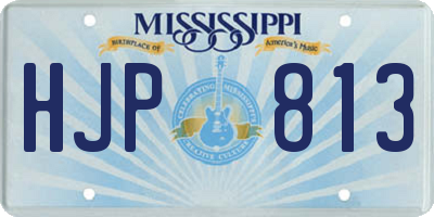 MS license plate HJP813