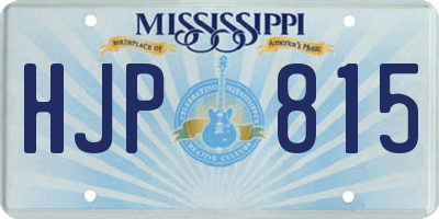 MS license plate HJP815