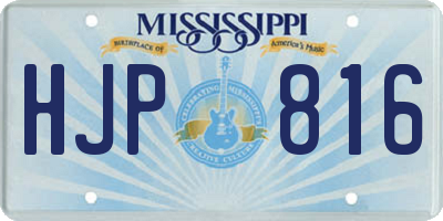 MS license plate HJP816