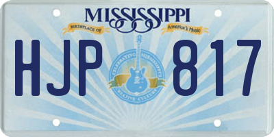 MS license plate HJP817