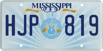 MS license plate HJP819