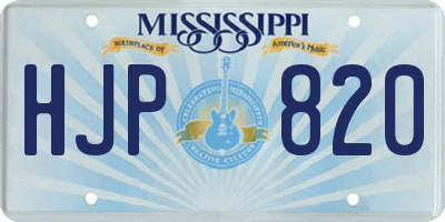 MS license plate HJP820