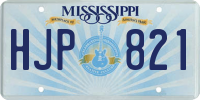 MS license plate HJP821