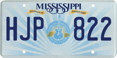 MS license plate HJP822