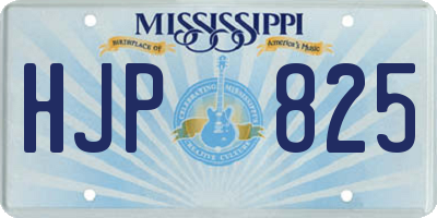 MS license plate HJP825
