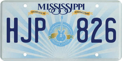 MS license plate HJP826