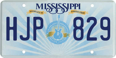 MS license plate HJP829