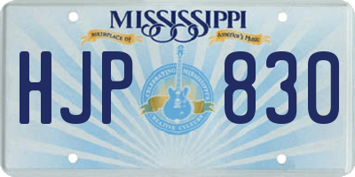MS license plate HJP830