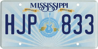 MS license plate HJP833