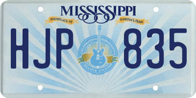 MS license plate HJP835