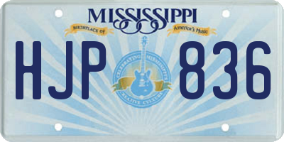 MS license plate HJP836