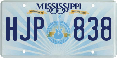 MS license plate HJP838