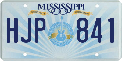 MS license plate HJP841