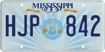MS license plate HJP842
