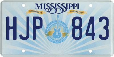 MS license plate HJP843