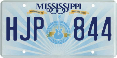 MS license plate HJP844