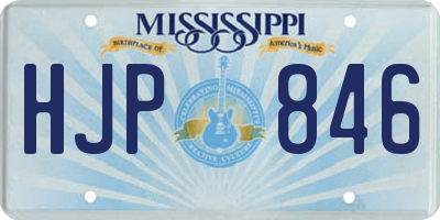 MS license plate HJP846
