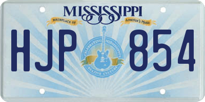 MS license plate HJP854
