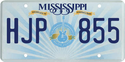 MS license plate HJP855