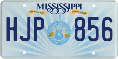 MS license plate HJP856