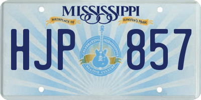 MS license plate HJP857