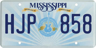 MS license plate HJP858