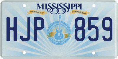 MS license plate HJP859