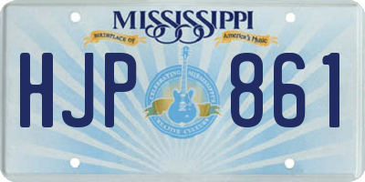 MS license plate HJP861