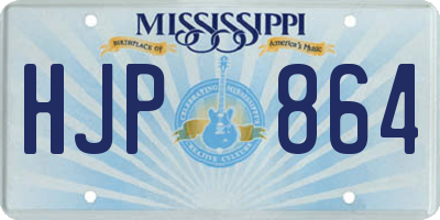 MS license plate HJP864
