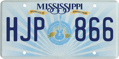 MS license plate HJP866