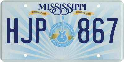 MS license plate HJP867