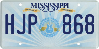 MS license plate HJP868