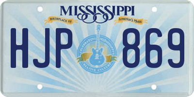 MS license plate HJP869