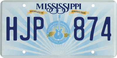 MS license plate HJP874
