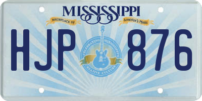 MS license plate HJP876