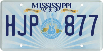 MS license plate HJP877