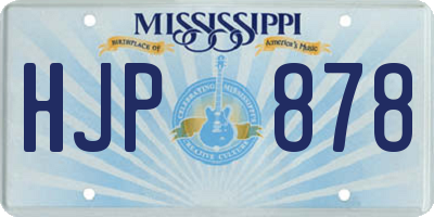 MS license plate HJP878