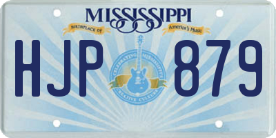 MS license plate HJP879