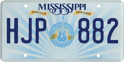 MS license plate HJP882