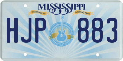 MS license plate HJP883