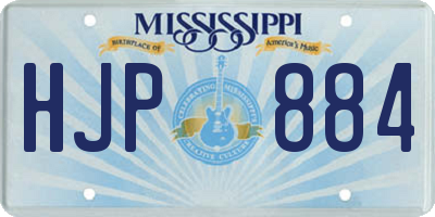 MS license plate HJP884