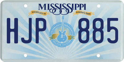 MS license plate HJP885